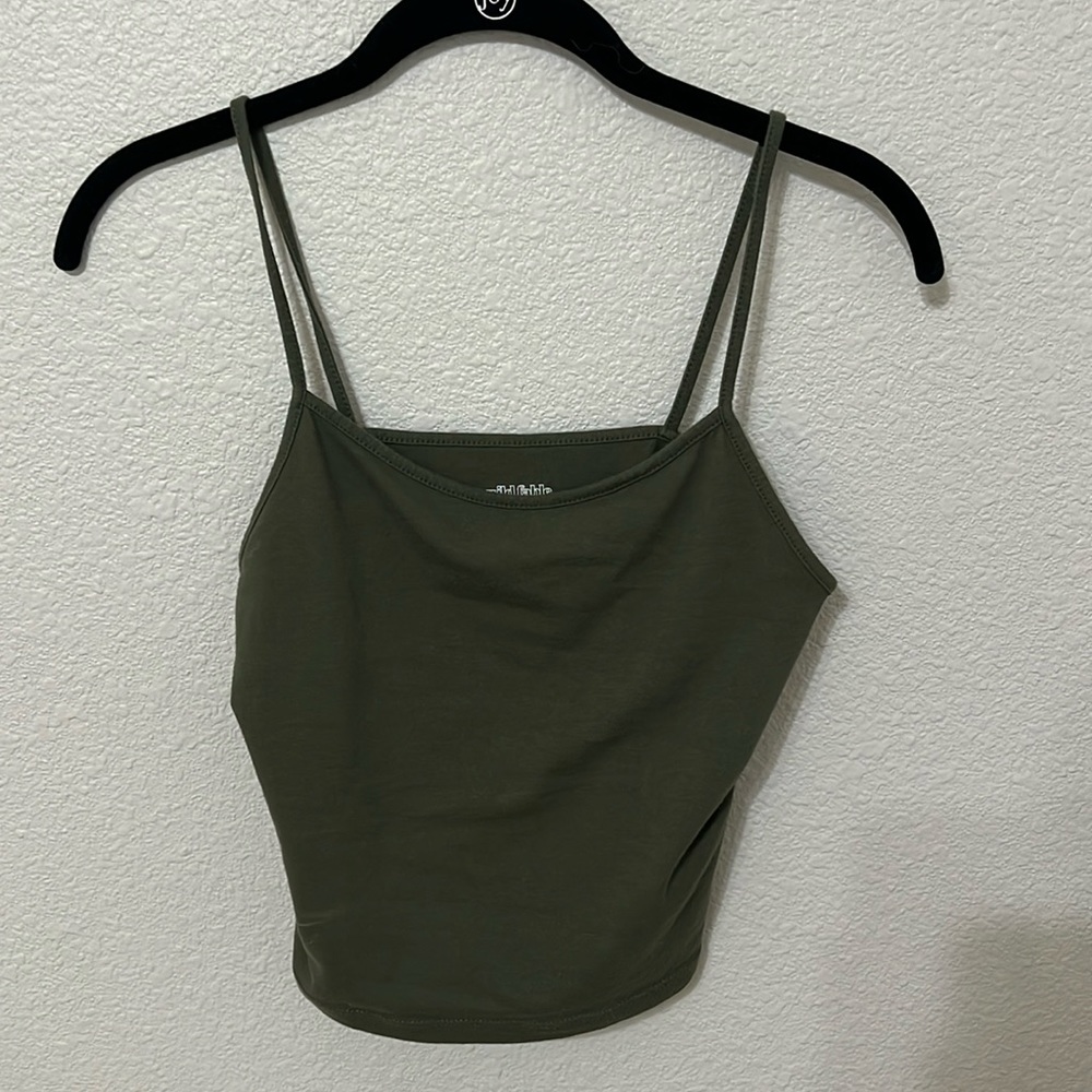 Wild fable olive green crop top